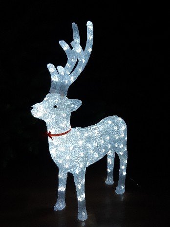 Новогодняя акриловая фигура олень с подсветкой