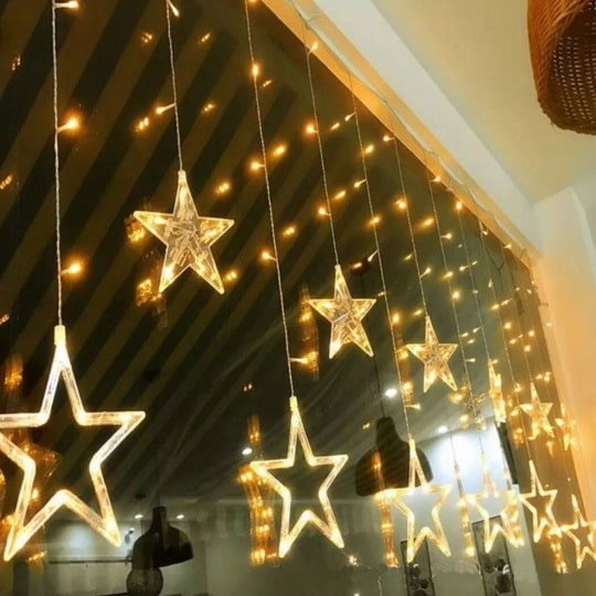 Рождественская гирлянда "Звездопад" 3х0,9 метра, тёплый свет