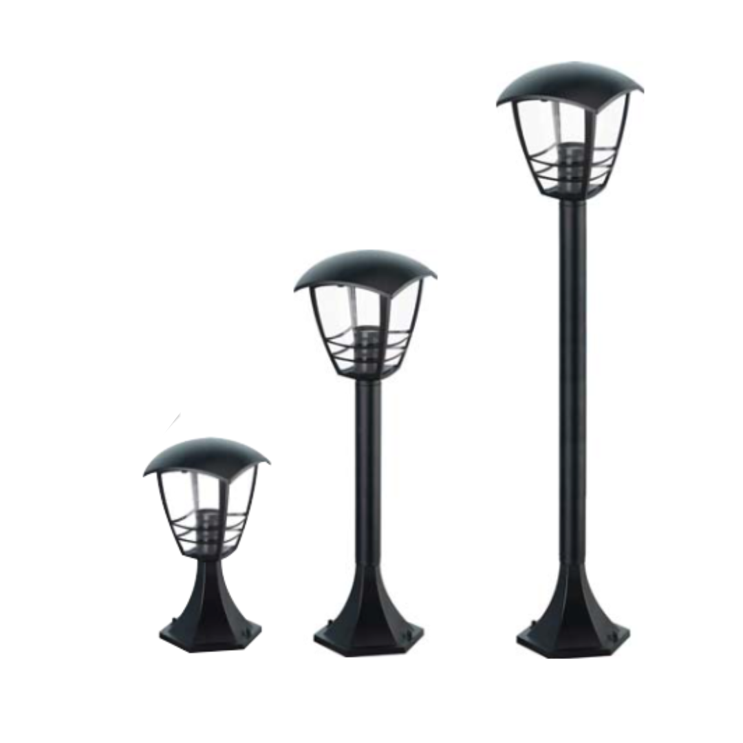Уличный садовый фонарь столбик из алюминия для ламп Е27