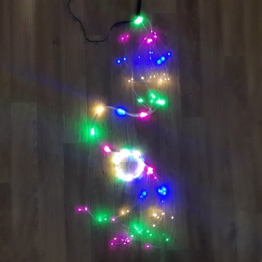 Светодиодная гирлянда branch light (конский хвост) 3,9 метра разноцветная