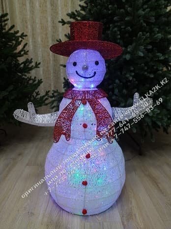 Новогодняя фигура с подсветкой "Снеговик" 95 см (НФ-05)