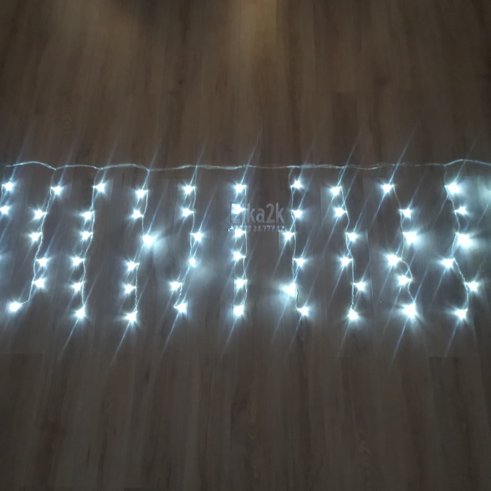 Световая LED гирлянда "Дождь занавес" 3х0,7 метра белый свет (НГ-96)