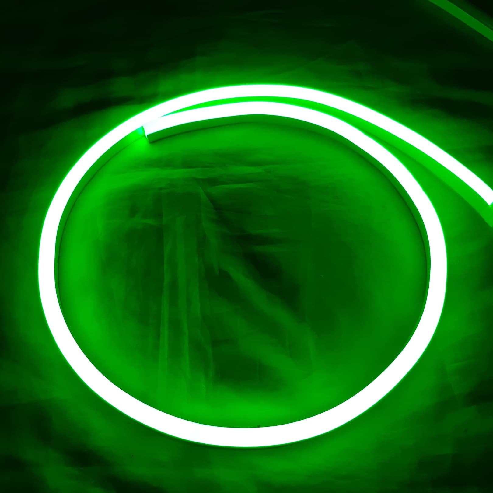 Светодиодный гибкий флекс неон flex neon, размер 7*15 мм, зелёный свет, бухта 100 метров