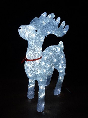Новогодняя акриловая фигура олень с подсветкой 63 см
