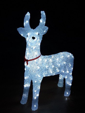 Новогодняя акриловая фигура олень с подсветкой 76 см