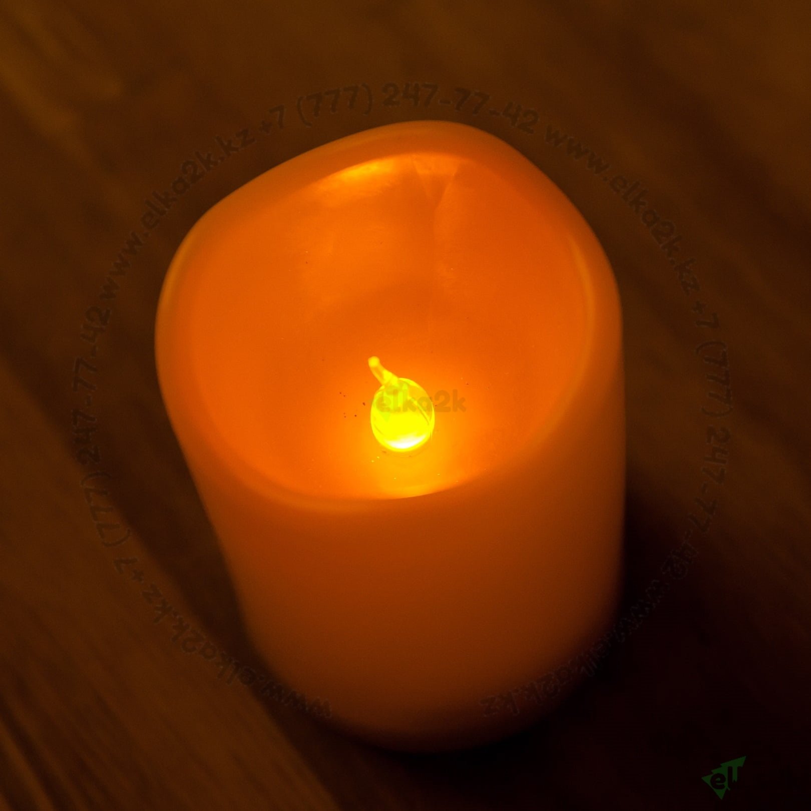 Световая декоративная свеча на батарейках 10 см тёплый свет